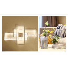 Moderne eigentijdse aluminium schilderij plafondlamp inbouw wandlamp met afstandsbediening dimmer voor woonkamer slaapkamer kan ook worden gebruikt als wandlamp