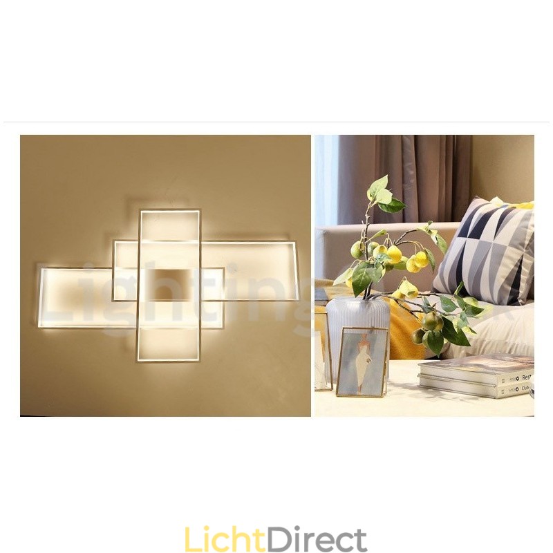 Moderne eigentijdse aluminium schilderij plafondlamp inbouw wandlamp met afstandsbediening dimmer voor woonkamer slaapkamer kan ook worden gebruikt als wandlamp