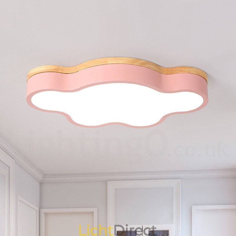 Macaron Multicolor Modern Hedendaagse Stalen Plafondlamp met Houten Plafondlamp