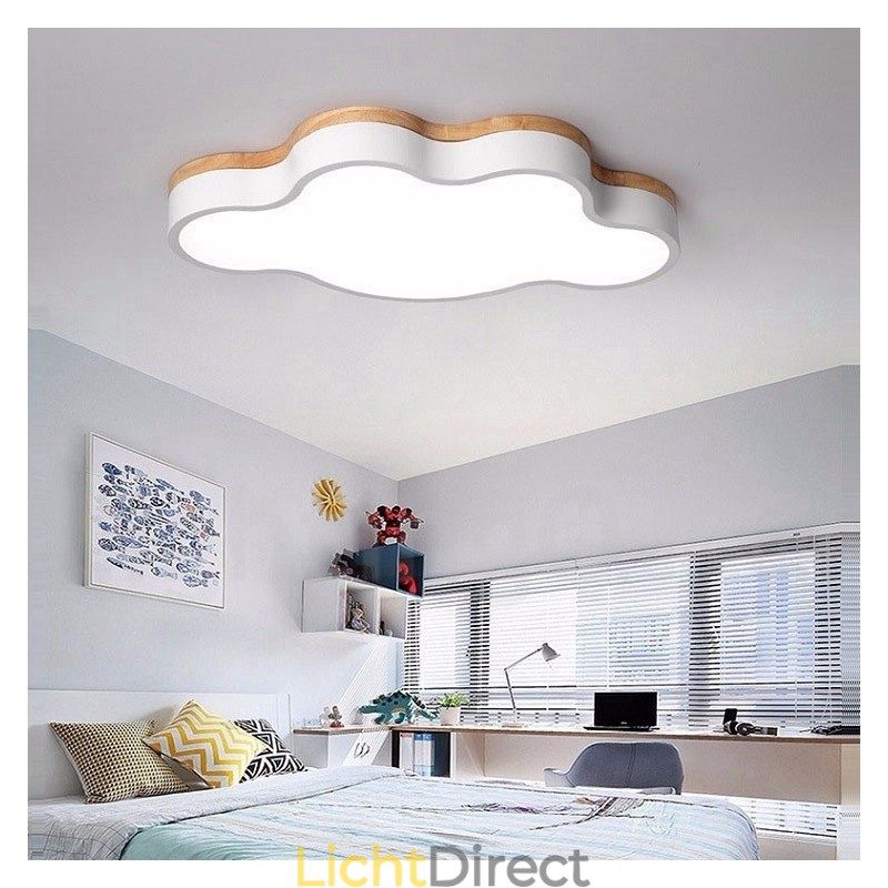 Macaron Multicolor Modern Hedendaagse Stalen Plafondlamp met Houten Plafondlamp