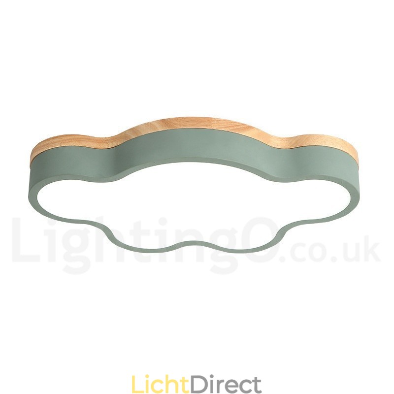 Macaron Multicolor Modern Hedendaagse Stalen Plafondlamp met Houten Plafondlamp