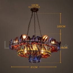 Retro Stalen Verlichting Winkel Hangende Kroonluchter Licht