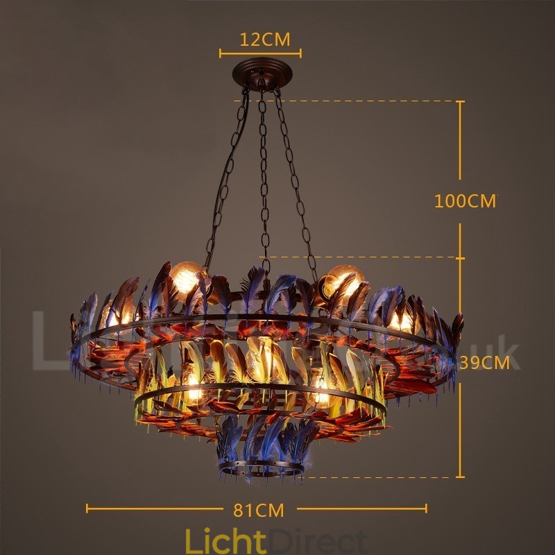 Retro Stalen Verlichting Winkel Hangende Kroonluchter Licht