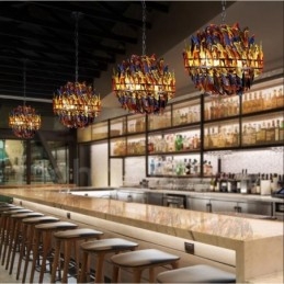 Retro Stalen Verlichting Winkel Hangende Kroonluchter Licht