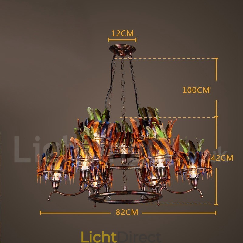 Retro Stalen Verlichting Winkel Hangende Kroonluchter Licht