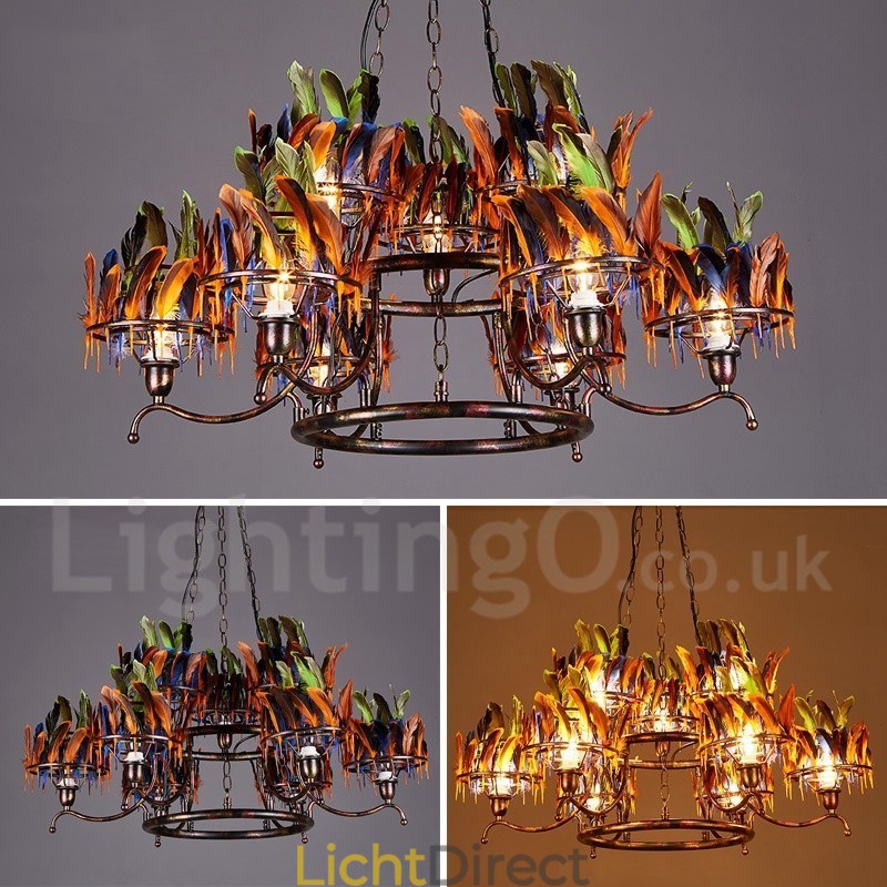 Retro Stalen Verlichting Winkel Hangende Kroonluchter Licht