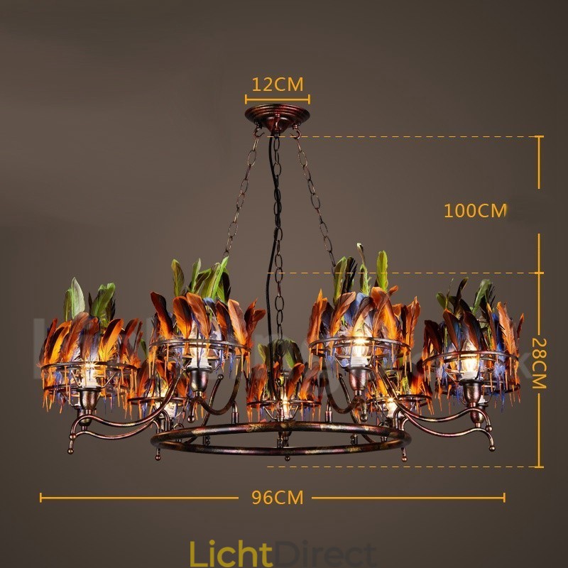 Retro Stalen Verlichting Winkel Hangende Kroonluchter Licht