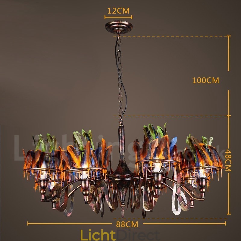 Retro Stalen Verlichting Winkel Hangende Kroonluchter Licht