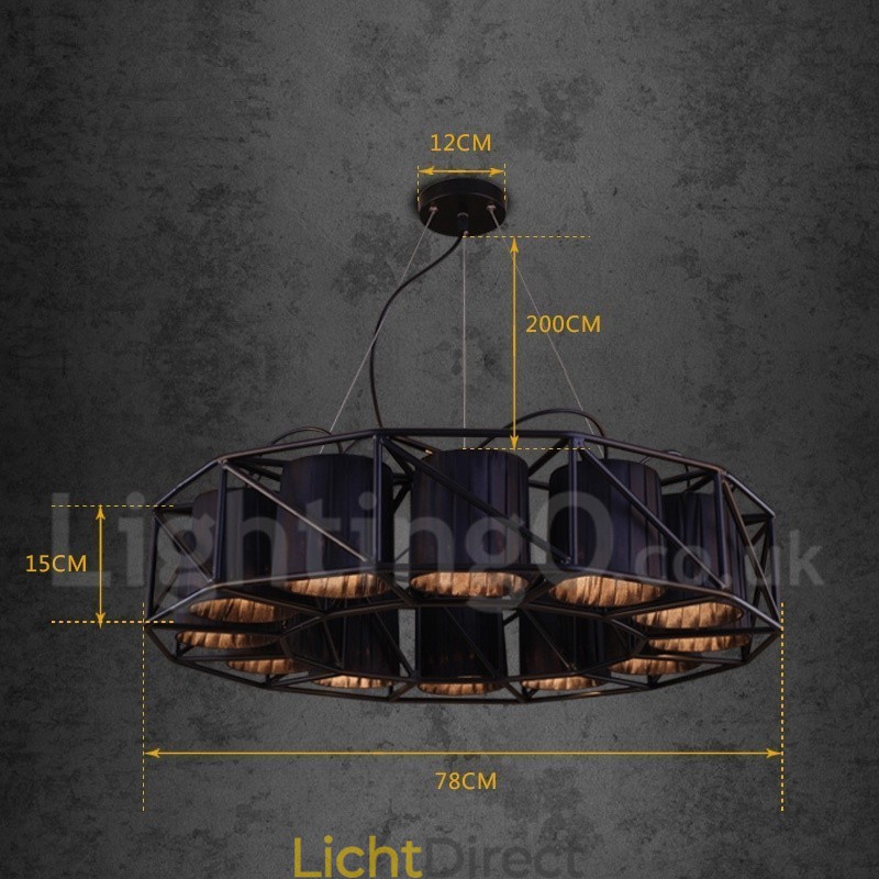 Industriële stijl stalen verlichting winkel hanglamp kroonluchter licht