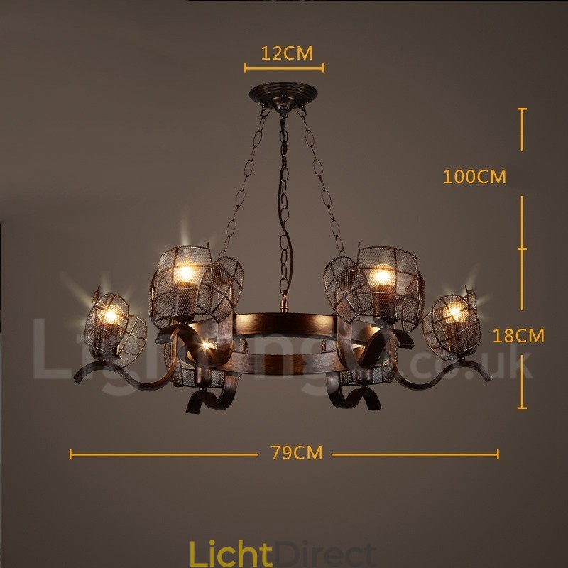 Industriële stijl stalen verlichting winkel hanglamp kroonluchter licht