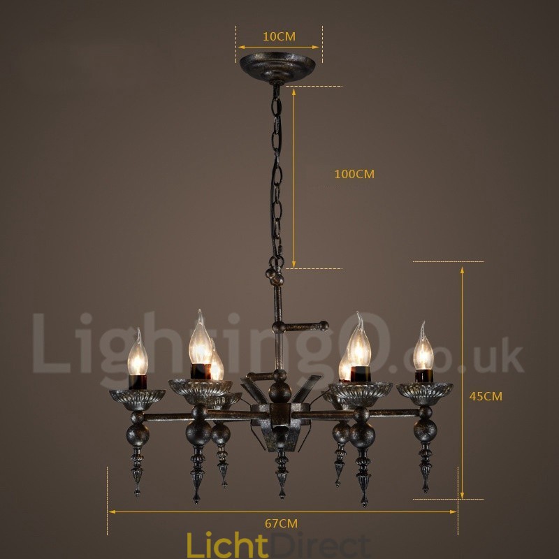 Industriële stijl stalen verlichting winkel hanglamp kroonluchter licht