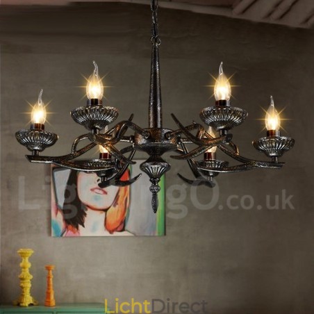 Industriële stijl stalen verlichting winkel hanglamp kroonluchter licht Industriële stijl stalen verlichting winkel hanglamp kroonluchter licht