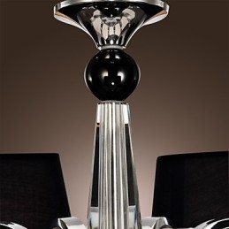 Vintage kroonluchter 4-lichts klassieke stoffen metalen schilderij