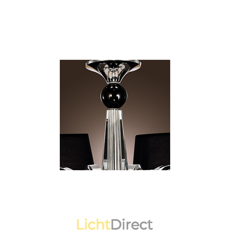 Vintage kroonluchter 4-lichts klassieke stoffen metalen schilderij