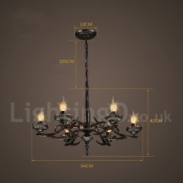 Industriële stijl stalen verlichting winkel hanglamp kroonluchter licht