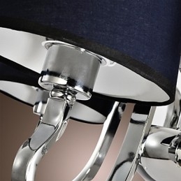 Vintage kroonluchter 4-lichts klassieke stoffen metalen schilderij