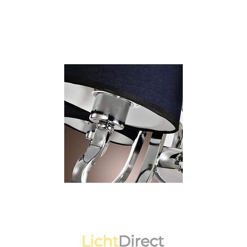 Vintage kroonluchter 4-lichts klassieke stoffen metalen schilderij