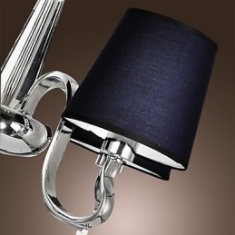 Vintage kroonluchter 4-lichts klassieke stoffen metalen schilderij