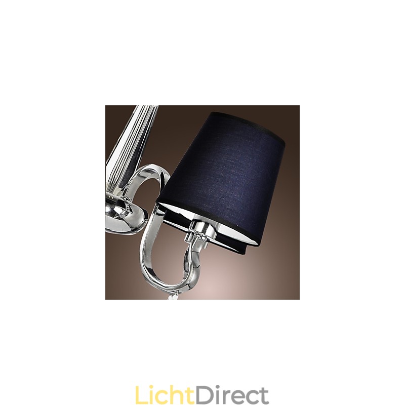 Vintage kroonluchter 4-lichts klassieke stoffen metalen schilderij