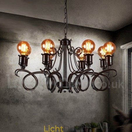 Industriële stijl stalen verlichting winkel hanglamp kroonluchter licht Industriële stijl stalen verlichting winkel hanglamp kroonluchter licht