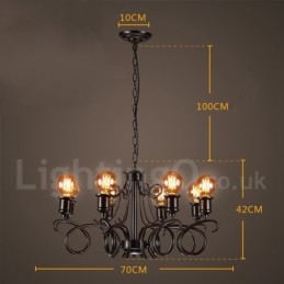Industriële stijl stalen verlichting winkel hanglamp kroonluchter licht