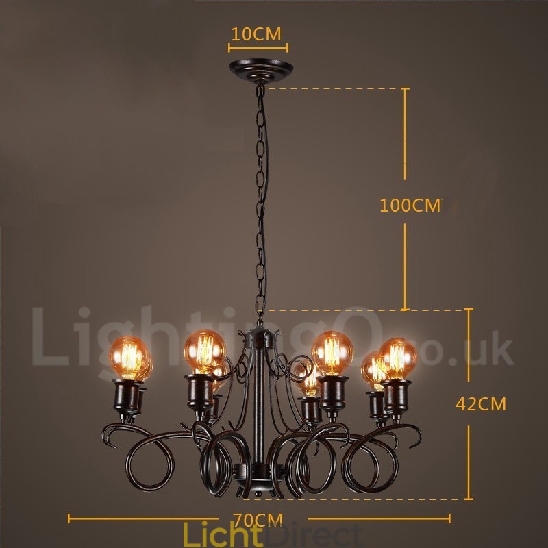 Industriële stijl stalen verlichting winkel hanglamp kroonluchter licht