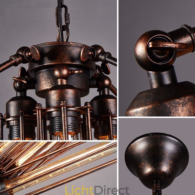 Industriële stijl stalen verlichting winkel hanglamp kroonluchter licht