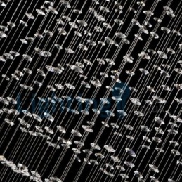 Moderne eigentijdse kroonluchter, plafondlamp, kristallen regendruppellamp