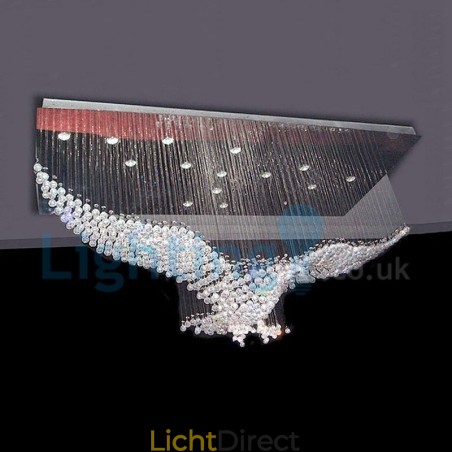 Moderne eigentijdse kroonluchter, plafondlamp, kristallen regendruppellamp Moderne eigentijdse kroonluchter, plafondlamp, kristallen regendruppellamp