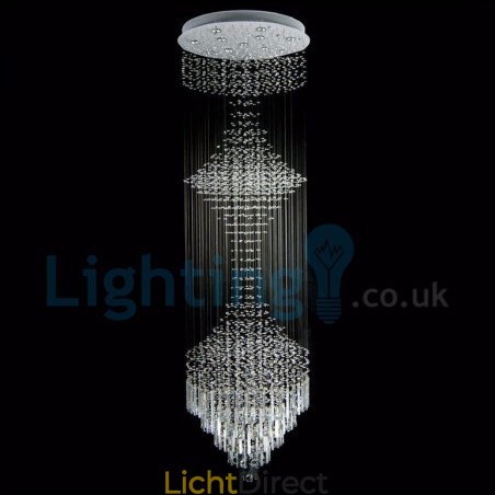 Moderne eigentijdse kroonluchter, plafondlamp, kristallen regendruppellamp Moderne eigentijdse kroonluchter, plafondlamp, kristallen regendruppellamp
