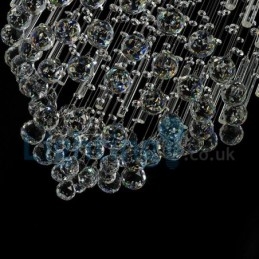 Moderne eigentijdse kroonluchter, plafondlamp, kristallen regendruppellamp