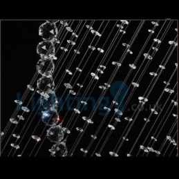 Moderne eigentijdse kroonluchter, plafondlamp, kristallen regendruppellamp