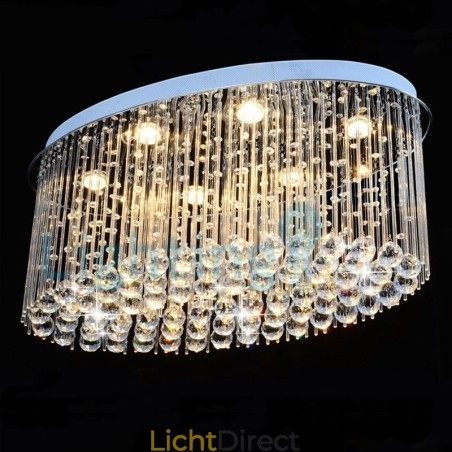 Moderne eigentijdse kroonluchter, plafondlamp, kristallen regendruppellamp Moderne eigentijdse kroonluchter, plafondlamp, kristallen regendruppellamp