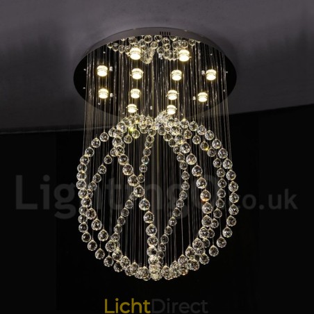 Moderne eigentijdse kroonluchter, plafondlamp, kristallen regendruppellamp Moderne eigentijdse kroonluchter, plafondlamp, kristallen regendruppellamp