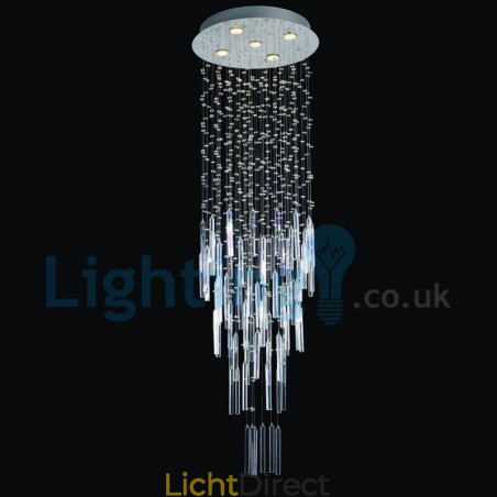 Moderne eigentijdse kroonluchter, plafondlamp, kristallen regendruppellamp Moderne eigentijdse kroonluchter, plafondlamp, kristallen regendruppellamp