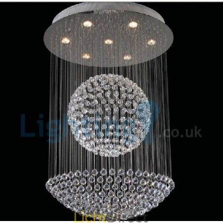 Moderne eigentijdse kroonluchter, plafondlamp, kristallen regendruppellamp Moderne eigentijdse kroonluchter, plafondlamp, kristallen regendruppellamp