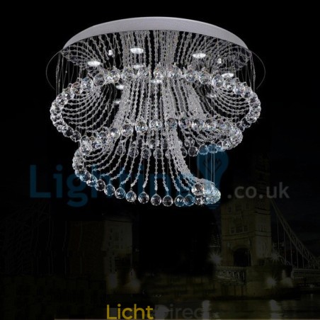 Moderne eigentijdse kroonluchter, plafondlamp, kristallen regendruppellamp Moderne eigentijdse kroonluchter, plafondlamp, kristallen regendruppellamp