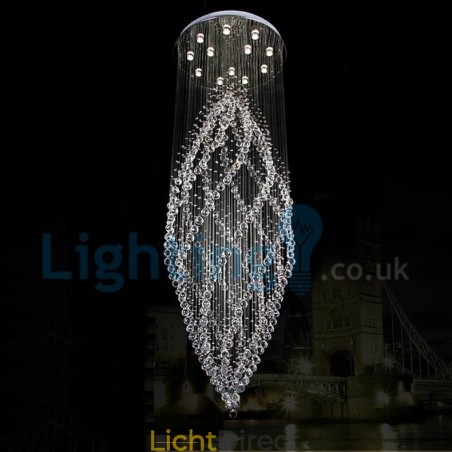 Moderne eigentijdse kroonluchter, plafondlamp, kristallen regendruppellamp Moderne eigentijdse kroonluchter, plafondlamp, kristallen regendruppellamp