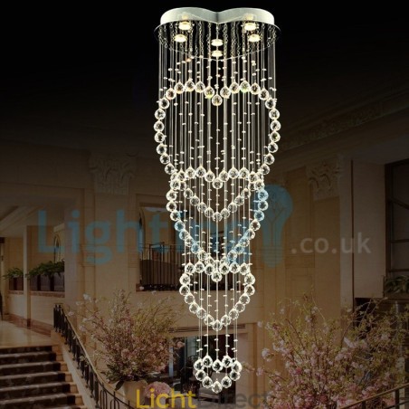 Moderne eigentijdse kroonluchter, plafondlamp, kristallen regendruppellamp Moderne eigentijdse kroonluchter, plafondlamp, kristallen regendruppellamp