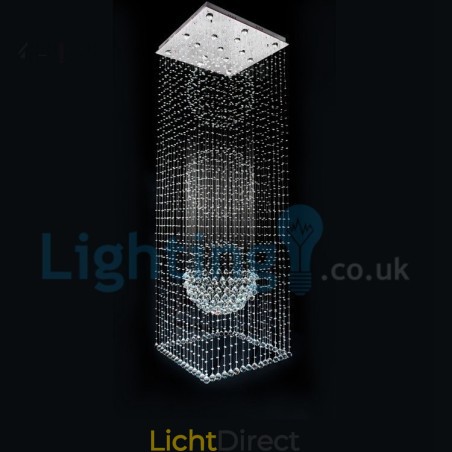 Moderne eigentijdse kroonluchter, plafondlamp, kristallen regendruppellamp Moderne eigentijdse kroonluchter, plafondlamp, kristallen regendruppellamp