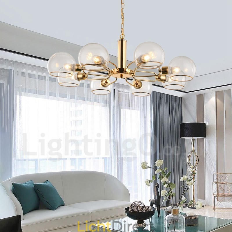 8 lampen Nordic Postmodern creatieve glazen Magic Bean kroonluchter