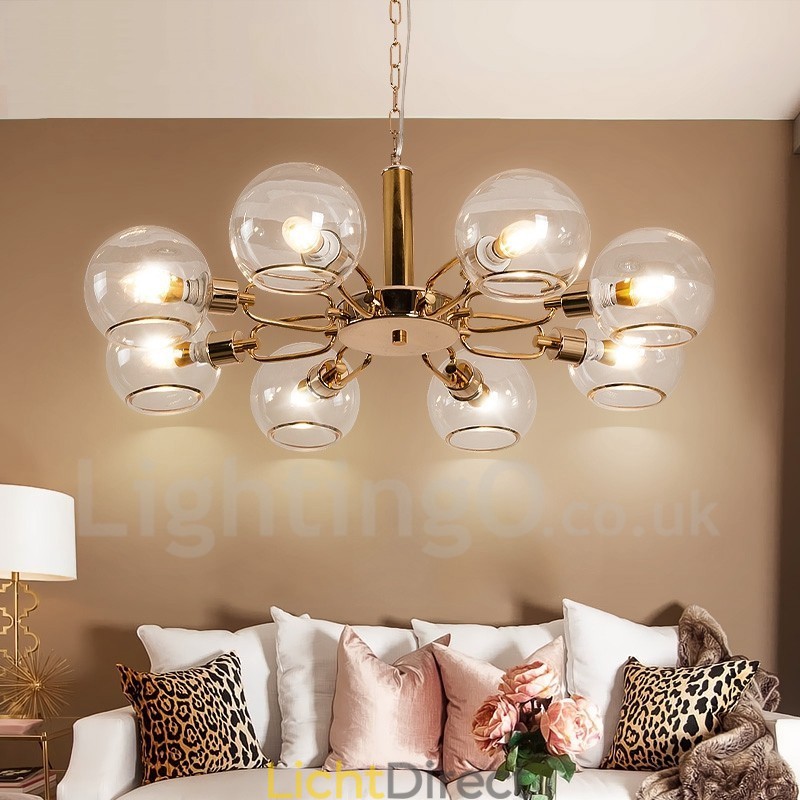 8 lampen Nordic Postmodern creatieve glazen Magic Bean kroonluchter