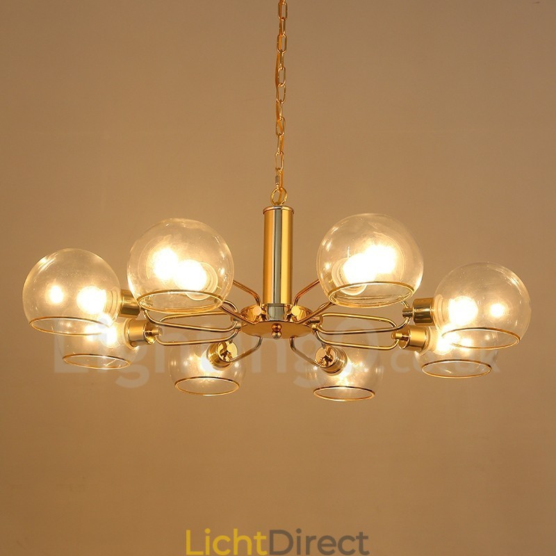 8 lampen Nordic Postmodern creatieve glazen Magic Bean kroonluchter