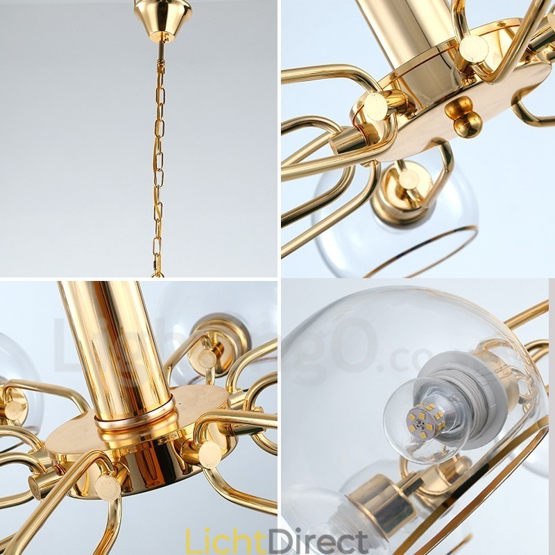 8 lampen Nordic Postmodern creatieve glazen Magic Bean kroonluchter
