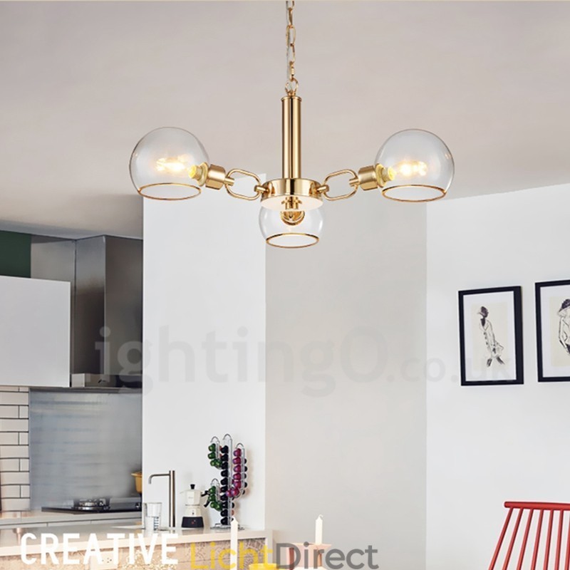 3-lichts Nordic Postmoderne creatieve glazen Magic Bean kroonluchter