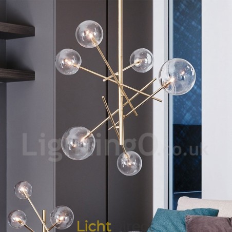 6 lampen Nordic lamp kroonluchter eenvoudige creatieve retro ijzeren glazen bol magische bonen kroonluchter 6 lampen Nordic lamp kroonluchter eenvoudige creatieve retro ijzeren glazen bol magische bonen kroonluchter