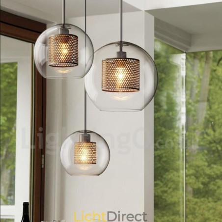 Moderne minimalistische Scandinavische stijl decoratie café glazen bol enkele kop hanglamp Moderne minimalistische Scandinavische stijl decoratie café glazen bol enkele kop hanglamp