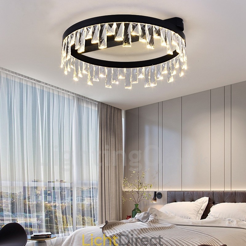 Moderne minimalistische creatieve ronde plafondkristallamp