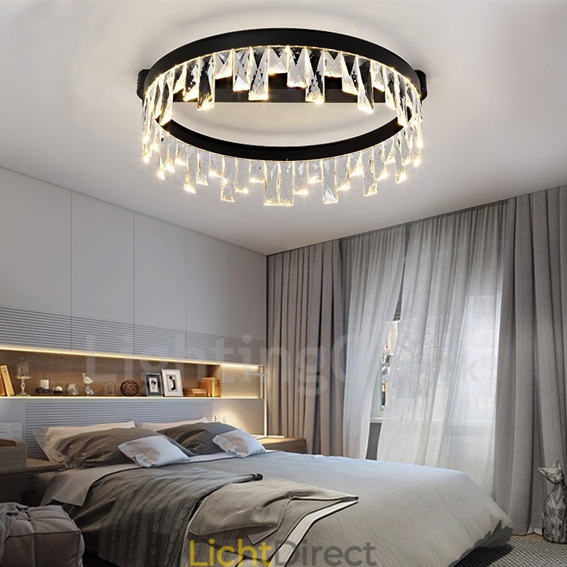 Moderne minimalistische creatieve ronde plafondkristallamp