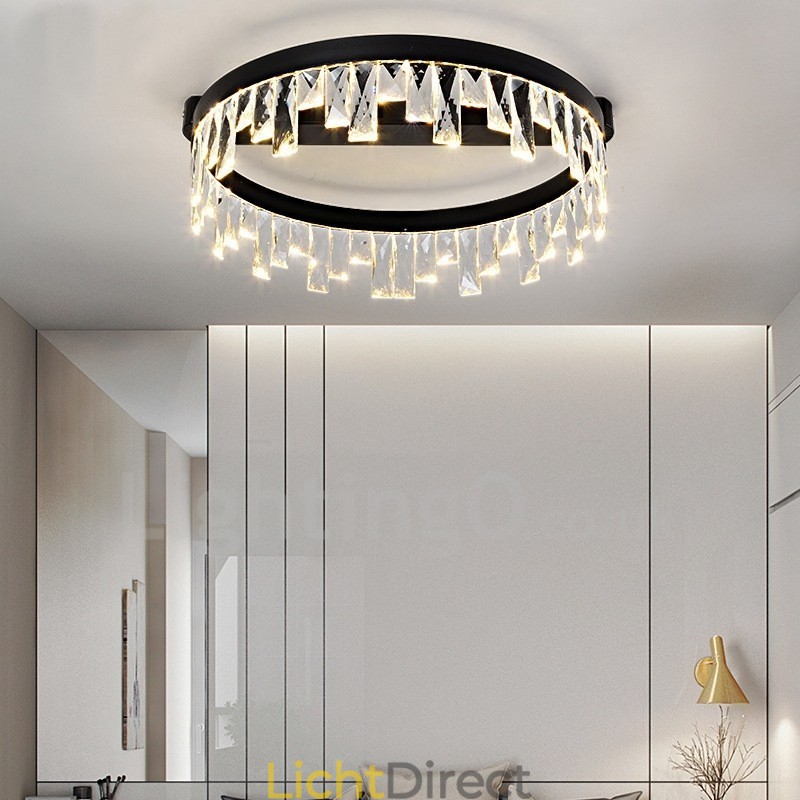 Moderne minimalistische creatieve ronde plafondkristallamp